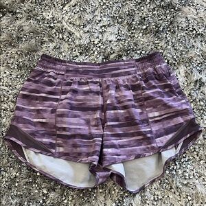 lululemon athletica Purple Striped Athletic Shorts